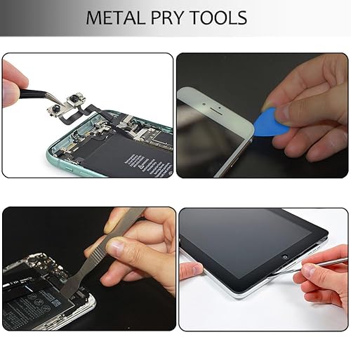 Alis Metal Spudger Mobile Phone Opening Tools kit for iPhone for Samsung Laptop Tablets Smartphones Repair Kit Set of 3 pcs with Safty Case (Stainless Steel Set of 3 Alis Metal Spudger Mobile Phone Opening Tools kit for iPhone for Samsung Laptop Tablets Smartphones Repair Kit Set of 3 pcs with Safty Case (Stainless Steel Set of 3