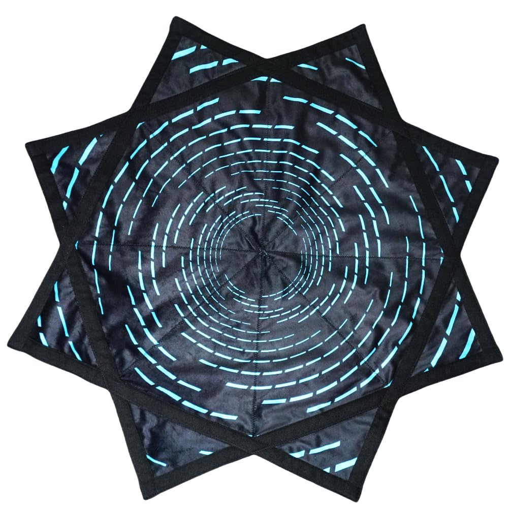 Photo 1 of BVCY Flowstar Beginners Flow Star Easy Spinning Cloth to Rotate Sided Print Fingertip Rotating Flow Toy Dapo Star Blue Vortex Maze (R02-style7)