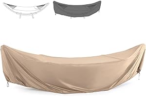 SUNCREAT Hammock Cover, Water-Resistant Polyester Hammock Stand Cover for 14ft Arc Stand, Brown