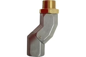 BORRITT(3/4" NPT,1PCS) Fuel Hose Swivel 360 Rotating Connector Multi Plane Swivel 3/4" Dual NPT Threads Fuel Transfer Pump Nozzle Swivel Fuel Tank Hose Connector for Transfer Diesel Gasoline Kerosene