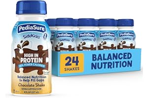 PediaSure SideKicks, Kids Protein Shake, With Key Nutrients and Protein to Help Kids Catch Up on Growth and Fill Nutrient Gaps, Chocolate, 8-fl-oz Bottle, Pack of 24