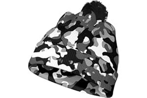 Uorisanigo Winter Hats for Boys Beanie with Pom for Kids Ages 4-12 Warm Knit Hat