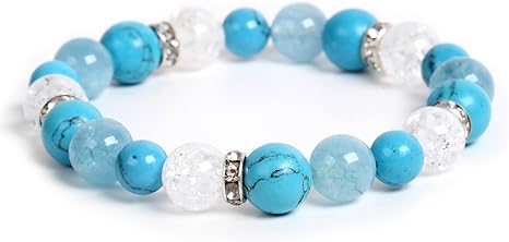 Amazon 京珠堂 ターコイズ デザイン ブレスレット レディース 天然石 パワーストーン アクアマリン 10mm インテリア オンライン通販