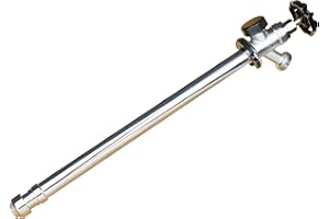 WHK 12 Inch Frost Free Outdoor Faucet Sillcock 1/2 x 3/4 Inch MHT, Frost Proof Outdoor Faucet Bib with 1/2" Push-to-Connect Plumbing Fittings, Brass Push Fit Connector for Copper, PEX, CPVC Pipe