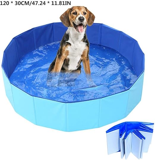 Basisago Foldable Pet Dog Pool, Portable PVC Dog Pool, Children's Bath
