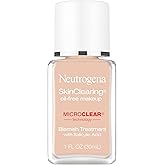 Neutrogena SkinClearing Oil-Free Makeup, Soft Beige 50, 1 Fl. Oz (Pack of 1)