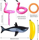 Evance Hawaiian Inflatable Pool Toys 14 Pack Beach Decor Toss Ring Game view 3