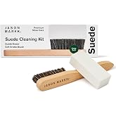 Jason Markk Suede Cleaning Kit, Shoe Cleaner, 2-Piece Set, Brush &amp; Stain Eraser, Sneaker Care, Ideal for Footwear, Safe for Leather, Suede, Nubuck, Cotton, Knits