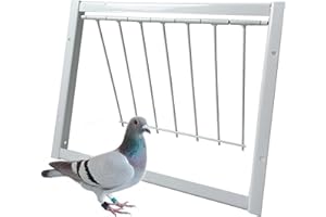 LWFCOEE Pigeon Trap Loft Door with Steel Frame, Pigeon Door Trap Rust Resistant Bird Cage House Door for Racing Pigeon, Pigeon Supplies (12in/ 30cm)