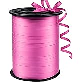 500Yard Premium Pink Curling Ribbon Balloon String,3/16" for Gift Wrapping, Balloon Ribbon,Party Birthday Wedding Decoration,Art Crafts,Florist Flowe 