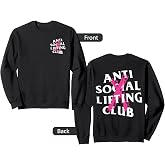 Anti Social Lifting Club: Canceled Pink (Front + Back) Sweatshirt