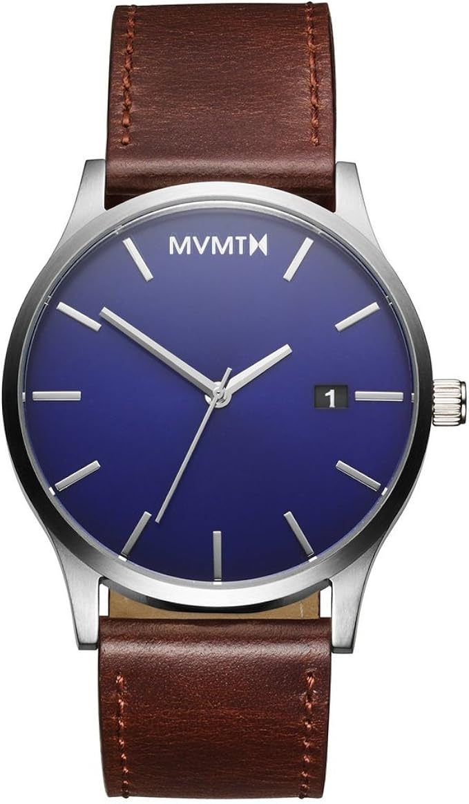MVMT Watches MM01BBL Classic Men's Watch Blue/Brown Leather Strap