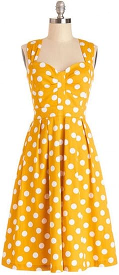 yellow polka dot sundress