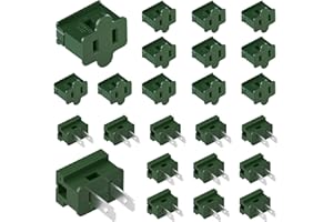 STARELO 24PCS Green Male and Female Vampire Plugs,Holiday Zip Cord Male and Female Plugs,Suitable for Christmas and Halloween,UL Listed.(STP2)
