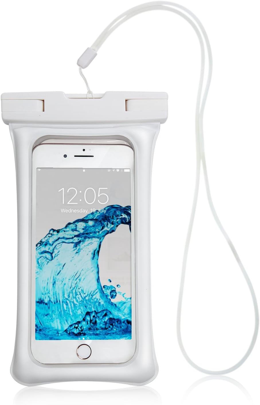 Universal Waterproof Case Floatable Waterproof Phone Bag Pouch Dry Bag for Apple iPhone 7, 7 Plus, 6S, 6S Plus, 6, 6 Plus, 5S,Andriod up to 6'',White