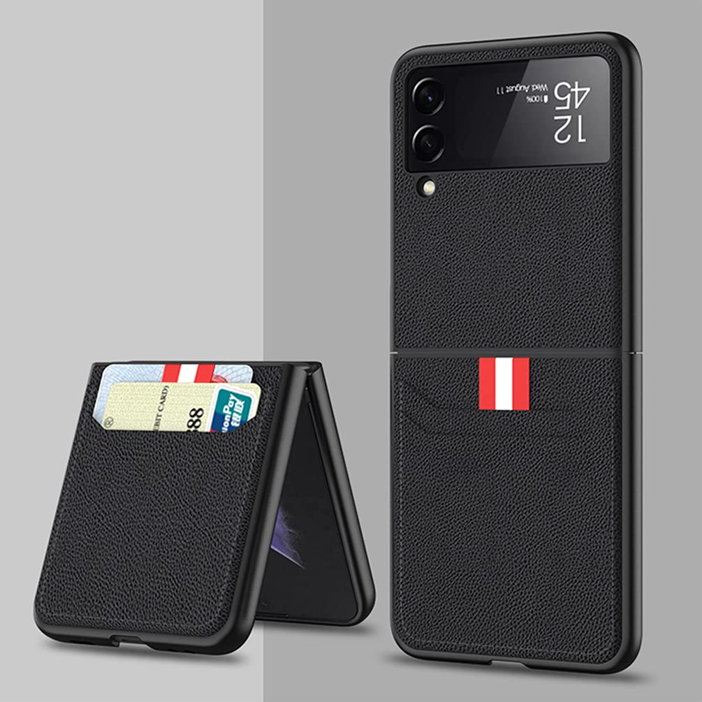 Case for Samsung Galaxy Z Flip3 5G Folding Screen Case Leather Cover PU Leather Protective Phone Case for Samsung Galaxy Z Flip3 5G,SPCK3 — image 1