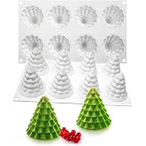 TUKE Christmas Tree Silicone Mold Tree Shaped Molds for Making Handmade Soap Candles, Cake, Jelly Dessert Candy (Christmas Tree J)