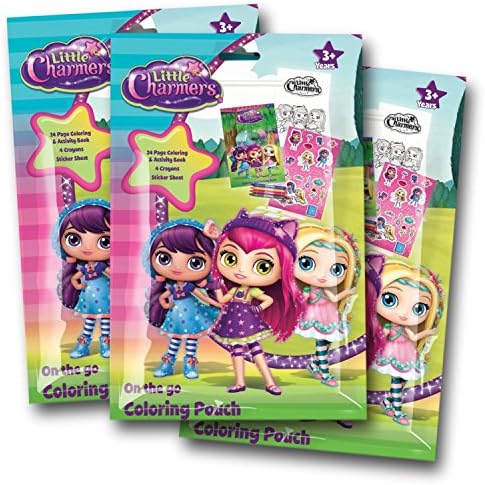 Little Charmers Coloring Pack Party Favors with Stickers, Crayons and Coloring Activity Book in a Resealable Pouch