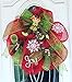 SANNO 6 Rolls Christmas Ribbon, Assorted Plaid Sparkling Decorations Wired Sheer Glitter Tulle Ribbon 36 Yards (2.5