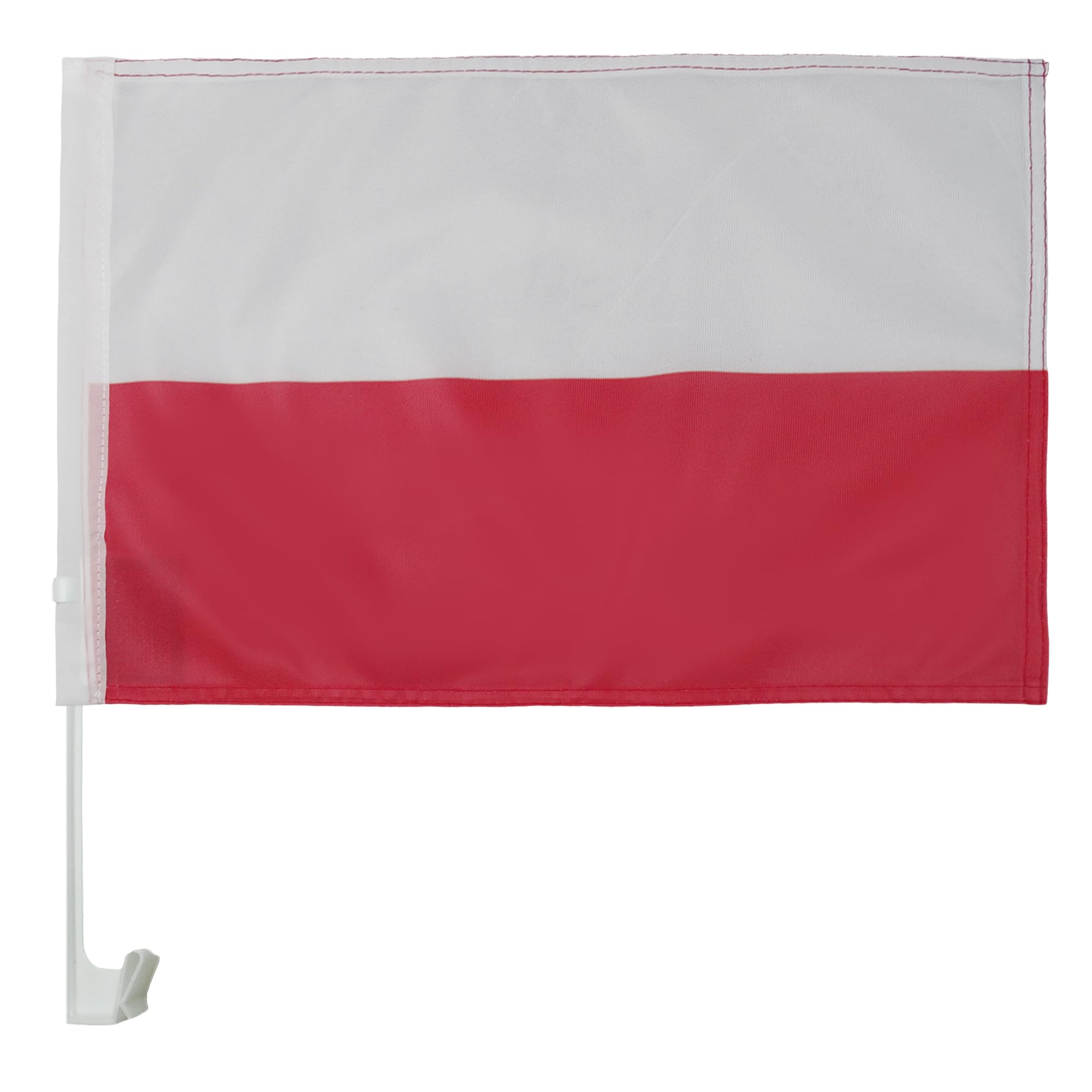 AZ FLAG Poland Car Flag 18'' x 12'' - Polish Car flags 30 x 45cm - Banner 18x12 INCHES PLASTIC STICK — image 1