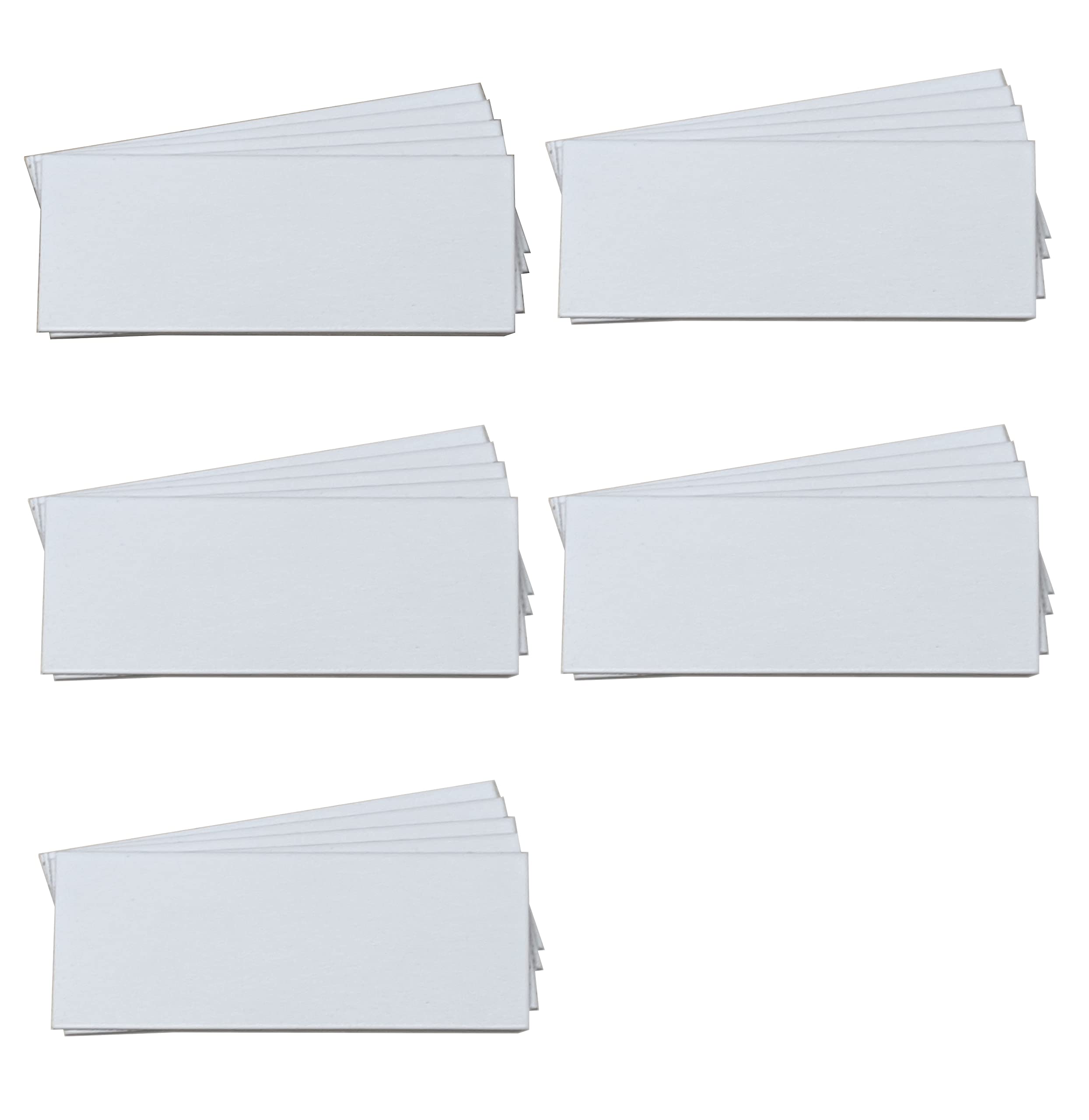 Magna Visual 3/4" x 2" White Pre-Cut Write On Wipe Off Magnetic Strips 25 Pack