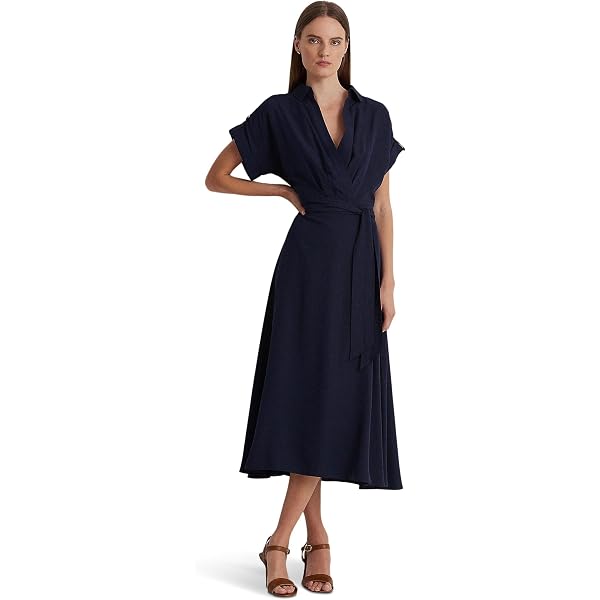 Lauren Ralph Lauren Womens Tie-Front Linen Shirtdress Explorer Sand 6 at  Amazon Women's Clothing store