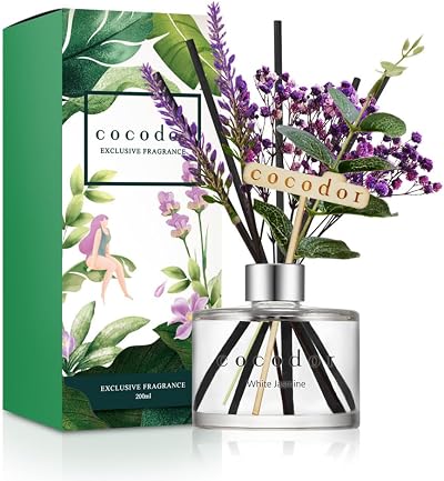 Cocod'or Lavender Reed Diffuser White Jasmine 6.7oz Home Fragrance