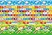 MyLine Baby Play Mat, Foam Floor Gym Rug, Non-Toxic, Non-Slip, Reversible, Waterproof, Great for Children, Toddler and Infant (Super Large, 78.7''x70.9''), Animal School/Train ABC