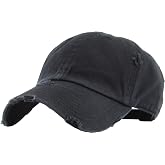 KBETHOS Vintage Washed Distressed Cotton Dad Hat Baseball Cap Adjustable Polo Trucker Unisex Style Headwear
