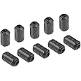 uxcell 7-9mm Ferrite Cores Ring Clip-On RFI EMI Noise Suppression Filter Cable Clip, Black 10pcs