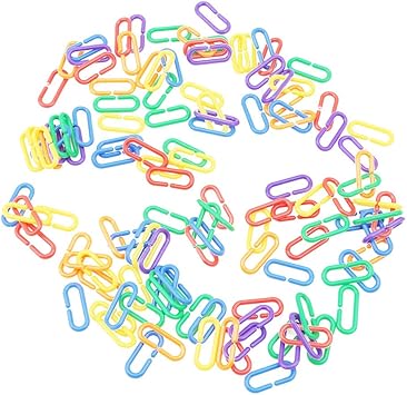 Amazon Ljslyj 100ピースプラスチックオウムのおもちゃcクリップフックチェーンcリンクシュガーグライダーラットオウム鳥のおもちゃ鳥アクセサリー Ljslyj おもちゃ 通販