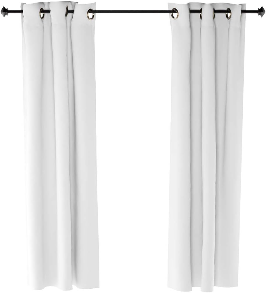 Furinno Collins Curtain 52x63 in. 2 Panels, White, W 52" x L 63" (2 Panels)