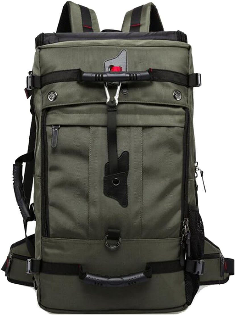 Backpack Men's Travel Backpack Outdoor Sports Bag Large Capacity Triple Use Waterproof Practical Oversized Hiking Bags,ArmyGreen