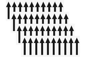 M METERXITY 4-Pack Arrow Sticker, 2 x 1 Inch/ 50 x 15 mm PVC Waterproof Self-Adhesive Directional Arrows Removable Directiona
