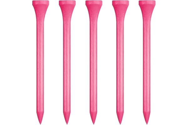 Zivisk Wooden Golf Tees 3-1/4", 2-3/4", 1-1/2" Available,100 Count Bamboo Tee Golf (Natural Color, White, Black, Blue, Red, P
