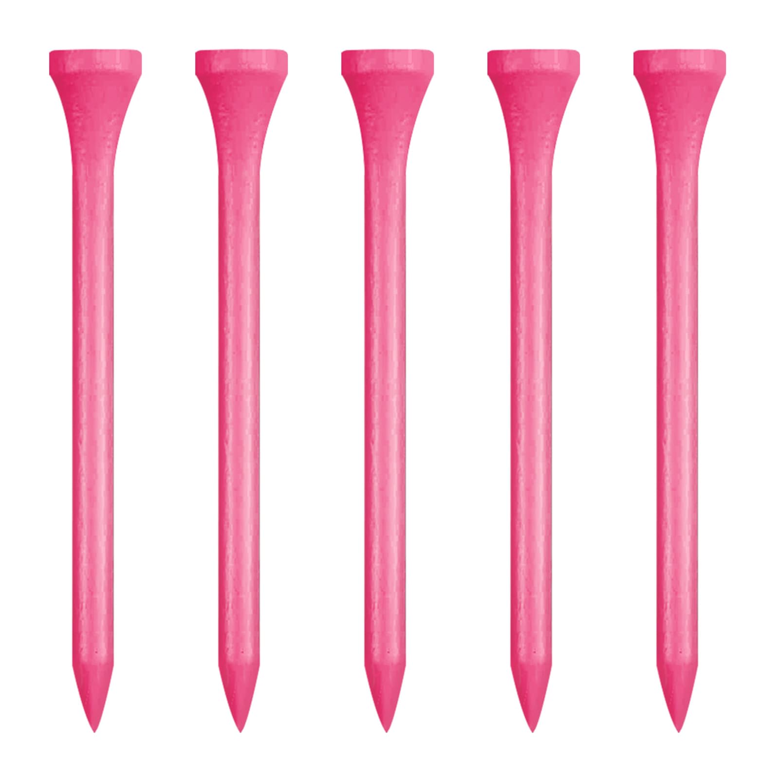 Zivisk Wooden Golf Tees 3-1/4 inch 100 Count, Long Golf Wood Tees(Pink,83mm)