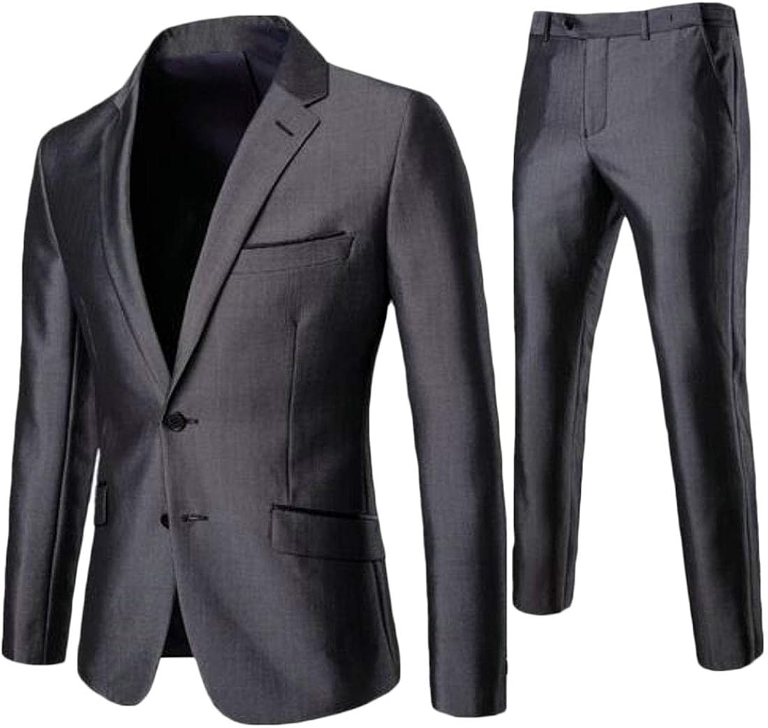 Fubotevic Men Formal Blazer Jacket Suit 