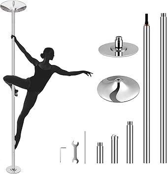 amzdeal – Portátil 45 mm pole dance Fitness estática Spin ejercicio pérdida peso extraíble exótico Stripper baile Pole Dance Pole Fitness Dancing pole ...