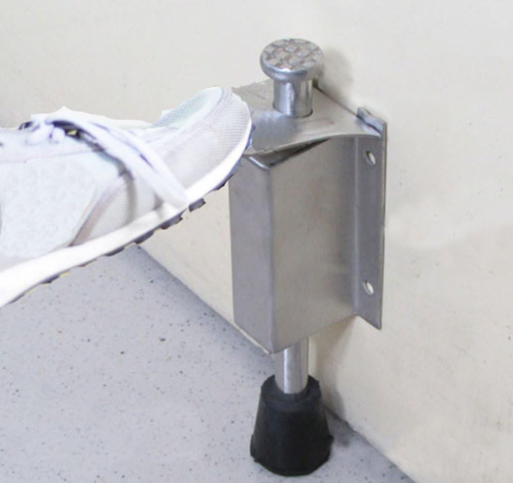 Amazon Com Advanced Stainless Steel Door Stopper Spring Loaded Telescopic Step On Door Holder Stop Release By Foot Size 240mm 9 5 Office Products