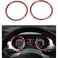 Car Instrument Panel Dashboard Decoration Ring Cover Trim Interior Accessories for Ford Mustang 2015-2017 (Red)