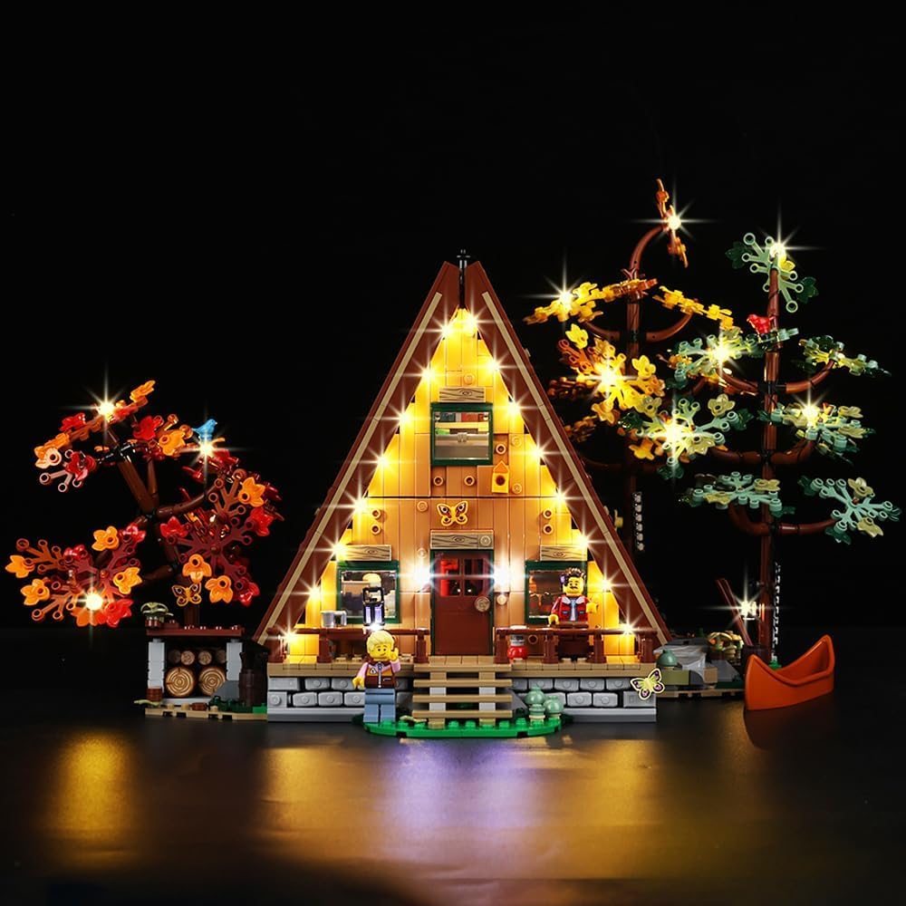 Kyglaring LED Lighting Kit (No Model) - Compatible with Lego-21338 Ideas A-Frame Cabin Building Blocks Model Set - Only Leds No Brick Set (Classic Version)