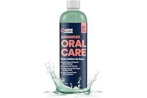 Vets Preferred Oral Care Water Additive for Dogs - Healthy Mouth Dog Breath Freshener Mouthwash - Fights Bad Breath, Removes Plaque and Tartar - Prevents Gum Disease - Mild Mint Flavor