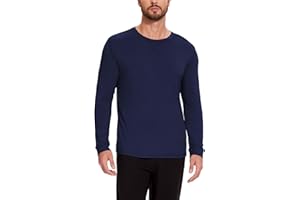 GYS Bamboo-Derived Viscose Men's Pajama Top Soft Long Sleeve Sleep T-Shirt