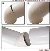 Kair 150mm 6in Plastic Ducting 45 Degree Elbow Bend White Spigot view 3