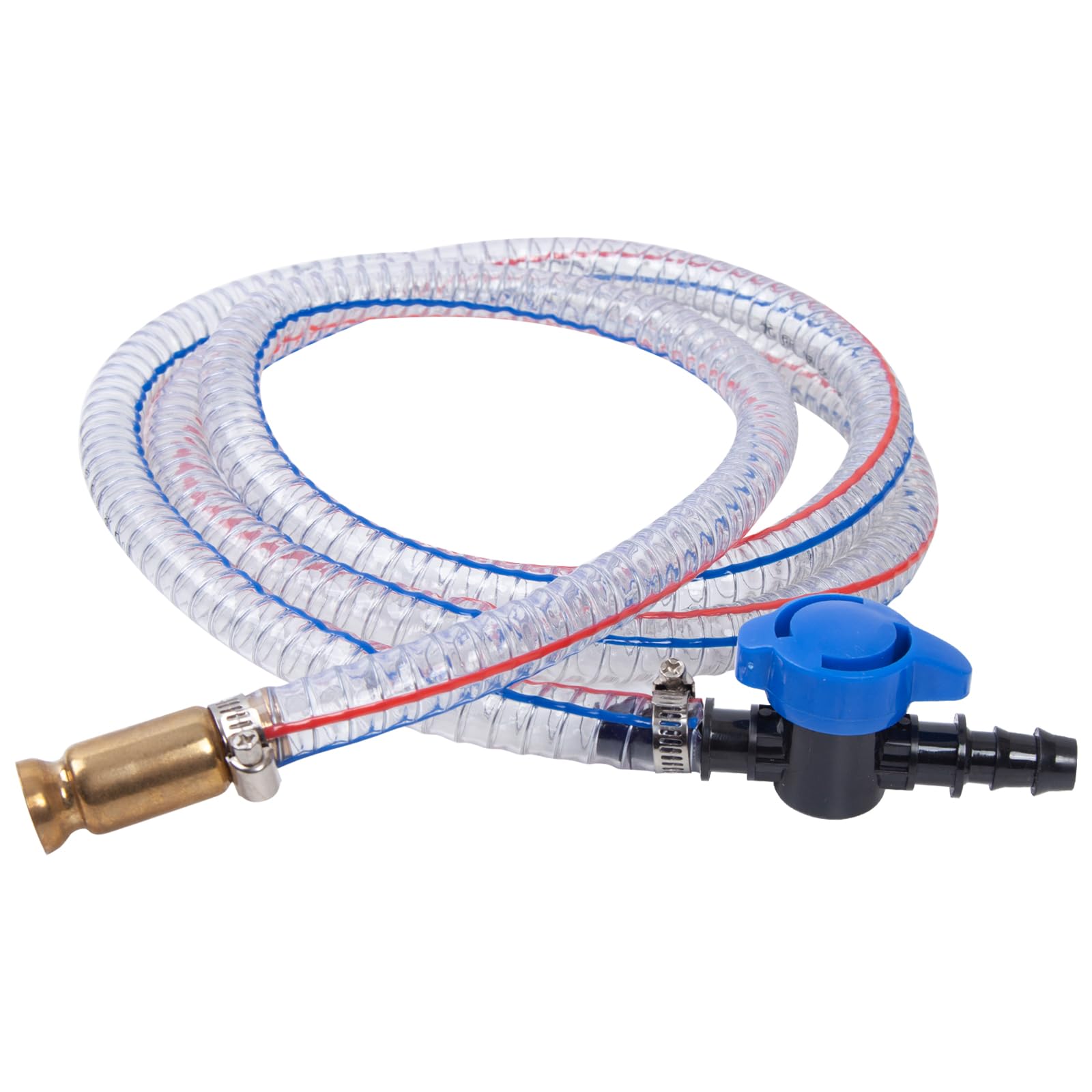 Photo 1 of 1/2'' Heavy Duty Siphon Hose, Shaker Gas Siphon Pump for Fuel Transfer with Control Valve, Flexible Steel Core Holds Any Shape, Brass Nipple, for Boats, ATVs, Tractors fish tank water drainage