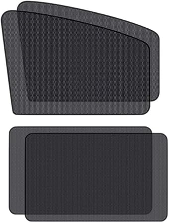 Amazon 車用サンシェード 車ドア窓用網戸 前窓とリアドア用4枚セット 日よけ 磁石付き 貼るだけ簡易 防虫 ネット 虫よけ 遮光 ブロック紫外線 通気 サンシェード 車 バイク