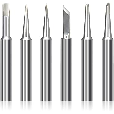 5-Pack 30W 4mm Soldering Iron Point Tips – Pointed Tip, Silver Tone, For Rework Stations & Welding Tools