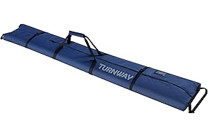 TurnWay Ski Bag | Store & Transport Skis Up to 215 cm, Poles & Extras | Waterproof with Adjustable Shoulder Strap for Men, Wo