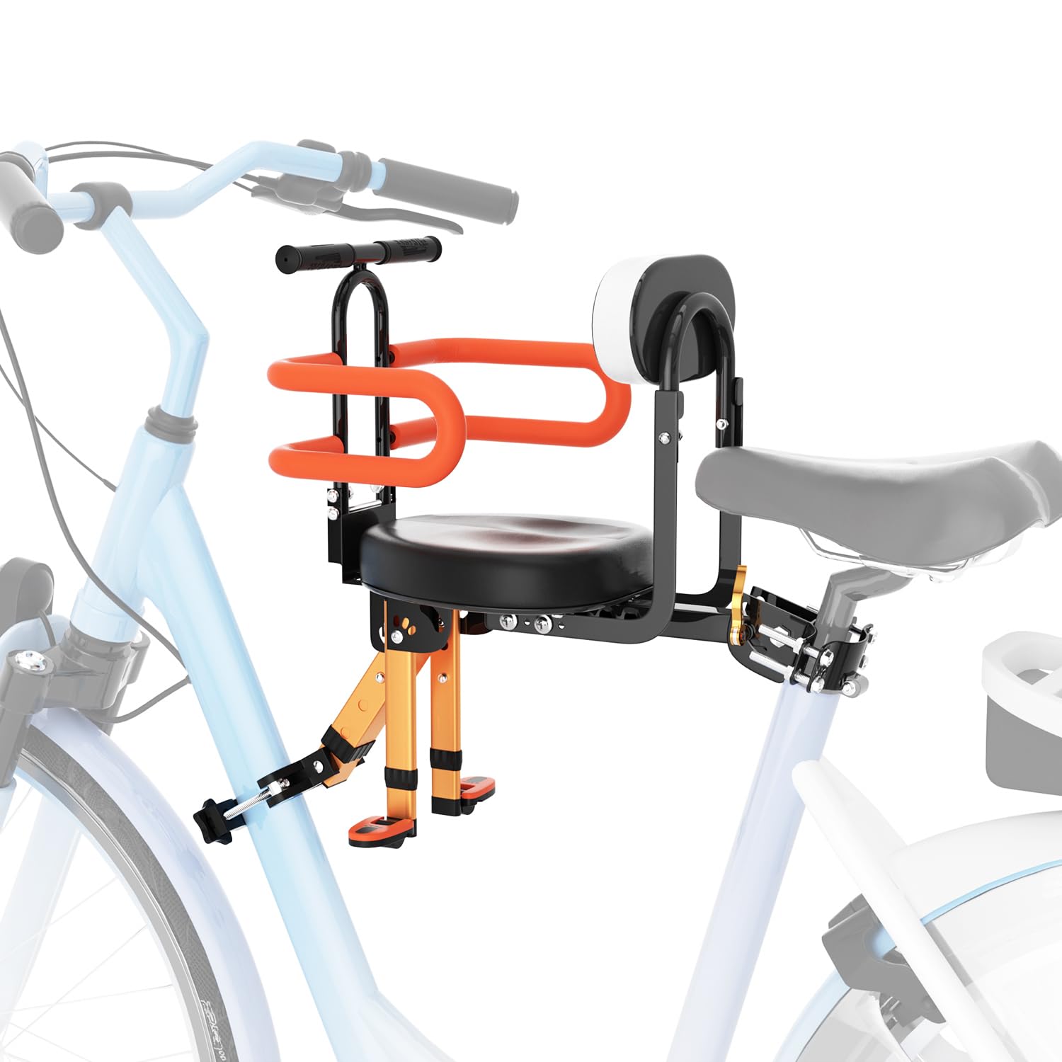 Photo 1 of OUSEXI Child Bike Seat Front Mounted,Retractable Toddler Bike Seat Suitable for Children 2~6 Years
