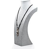 Oirlv Velvet 3-Dimensional Jewelry Stand Necklace Pendant Chain Jewelry Bust Display Holder (H13.39)